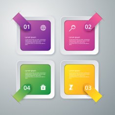Vector illustration infographics of squares