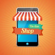 Phone Mobile Store On-line Vector
