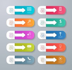 Infographic design with paper creative lines