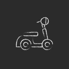 Scooter icon drawn in chalk N3