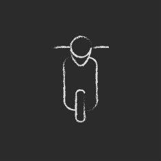Scooter icon drawn in chalk N4