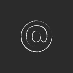 E-mail icon drawn in chalk N2