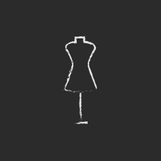 Mannequin icon drawn in chalk N2