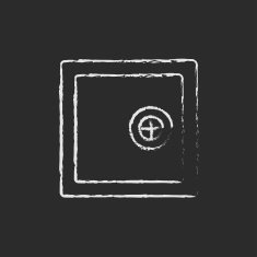 Safe icon drawn in chalk N2