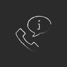Customer service icon drawn in chalk N5