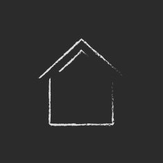 House icon drawn in chalk N4