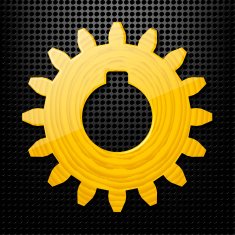 Technological background with black holes and wooden Pinion