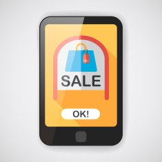 shopping store sale sign flat icon with long shadow eps10 N3