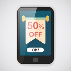shopping sale sign flag flat icon with long shadow eps10 N5