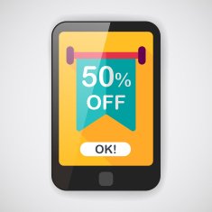 shopping sale sign flag flat icon with long shadow eps10 N6
