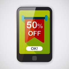 shopping sale sign flag flat icon with long shadow eps10 N8