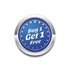 Buy 1 Get Free Glossy Shiny Circular Vector Button N3