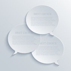 Vector modern bubble speech light background N2