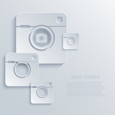 Vector modern camera light icon background