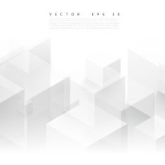 Vector Abstract geometric shape from gray cubes N4