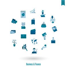 business and finance icon set N120