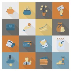 business and finance icon set N124
