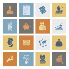 business and finance icon set N125
