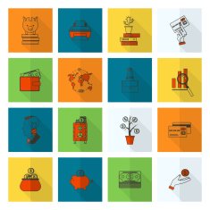 business and finance icon set N128