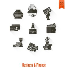 business and finance icon set N129