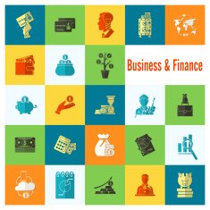 business and finance icon set N130