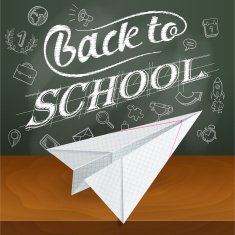Paper plane Back to school