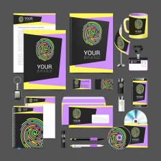 set design Gift template Corporate identity fingerprint N2