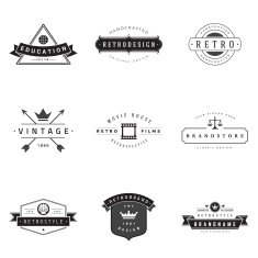 Retro Logotypes vector set