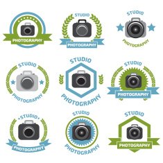 Foto studio logo set emblem