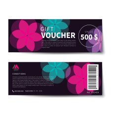 gift voucher discount template flat design