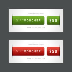 Voucher template abstract gepmetric design