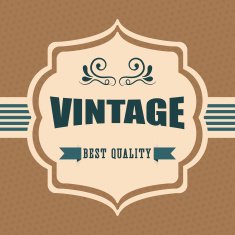 Vintage and retro label design N16
