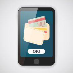 shopping wallet flat icon with long shadow eps10 N6