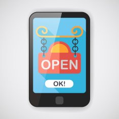 shopping store sign flat icon with long shadow eps10 N23