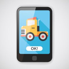 Transportation truck flat icon with long shadow eps10 N30