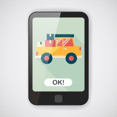 Transportation truck flat icon with long shadow eps10 N35