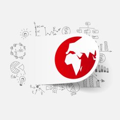 Drawing business formulas globe