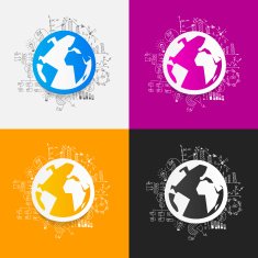 Drawing business formulas globe N4
