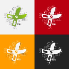 Drawing business formulas scissors N3