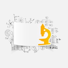 Drawing business formulas microscope