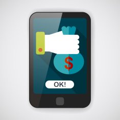 person holding money flat icon with long shadow eps10 N5