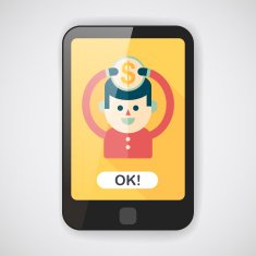 person holding money flat icon with long shadow eps10 N11