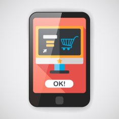 online shopping flat icon with long shadow eps10 N11