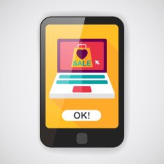 online shopping flat icon with long shadow eps10 N14