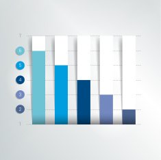 Flat chart graph Simply color editable Infographics elements N3