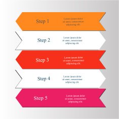 Vector arrows infographic N5