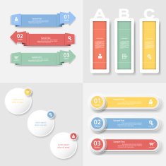 Multiple Infographic template Vector illustration N3