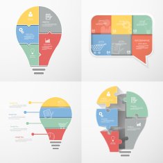 Multiple Infographic template Vector illustration N5