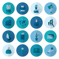 business and finance icon set N131