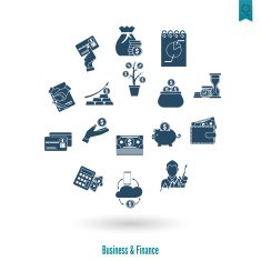 business and finance icon set N132